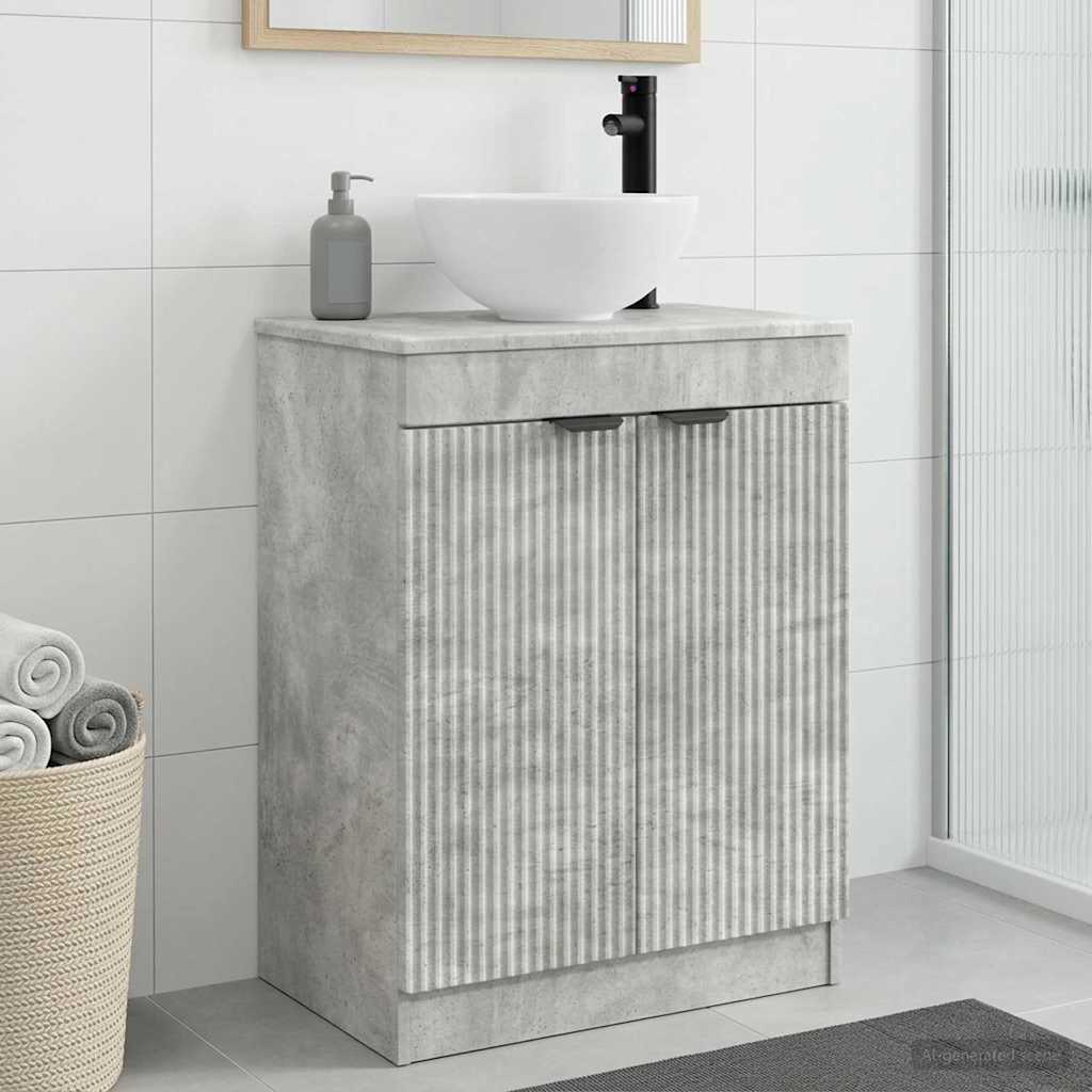 vidaXL Badkamer Vanity met Wastafel Wit 54 x 35 x 83 cm Bewerkt hout
