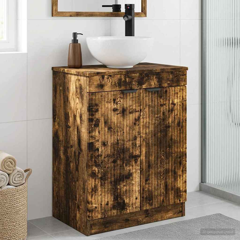 vidaXL Badkamer Vanity met Wastafel Wit 54 x 35 x 83 cm Bewerkt hout