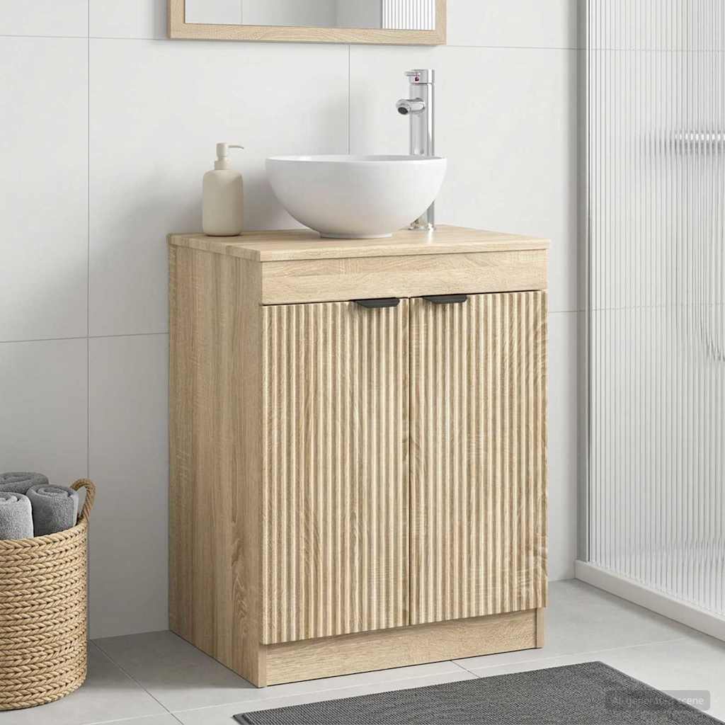 vidaXL Badkamerkast Wit 54 x 41 x 70 cm Bewerkt hout