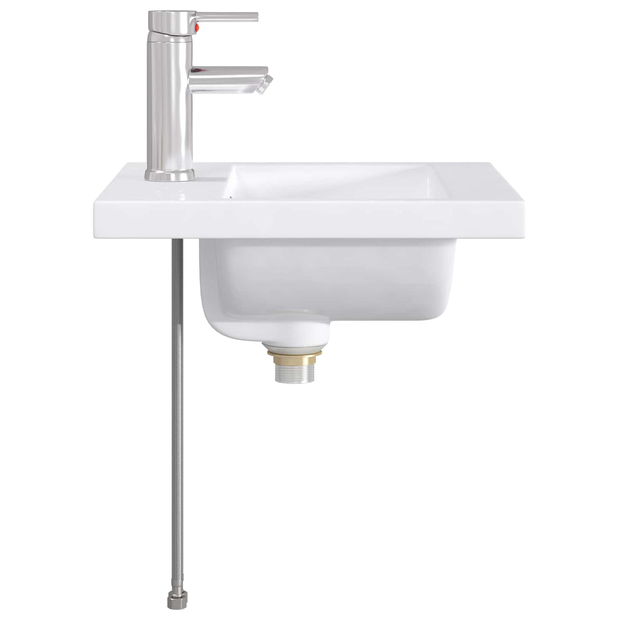 vidaXL Badwasbak Chroom 42 x 40 x 16,5 cm Metaal