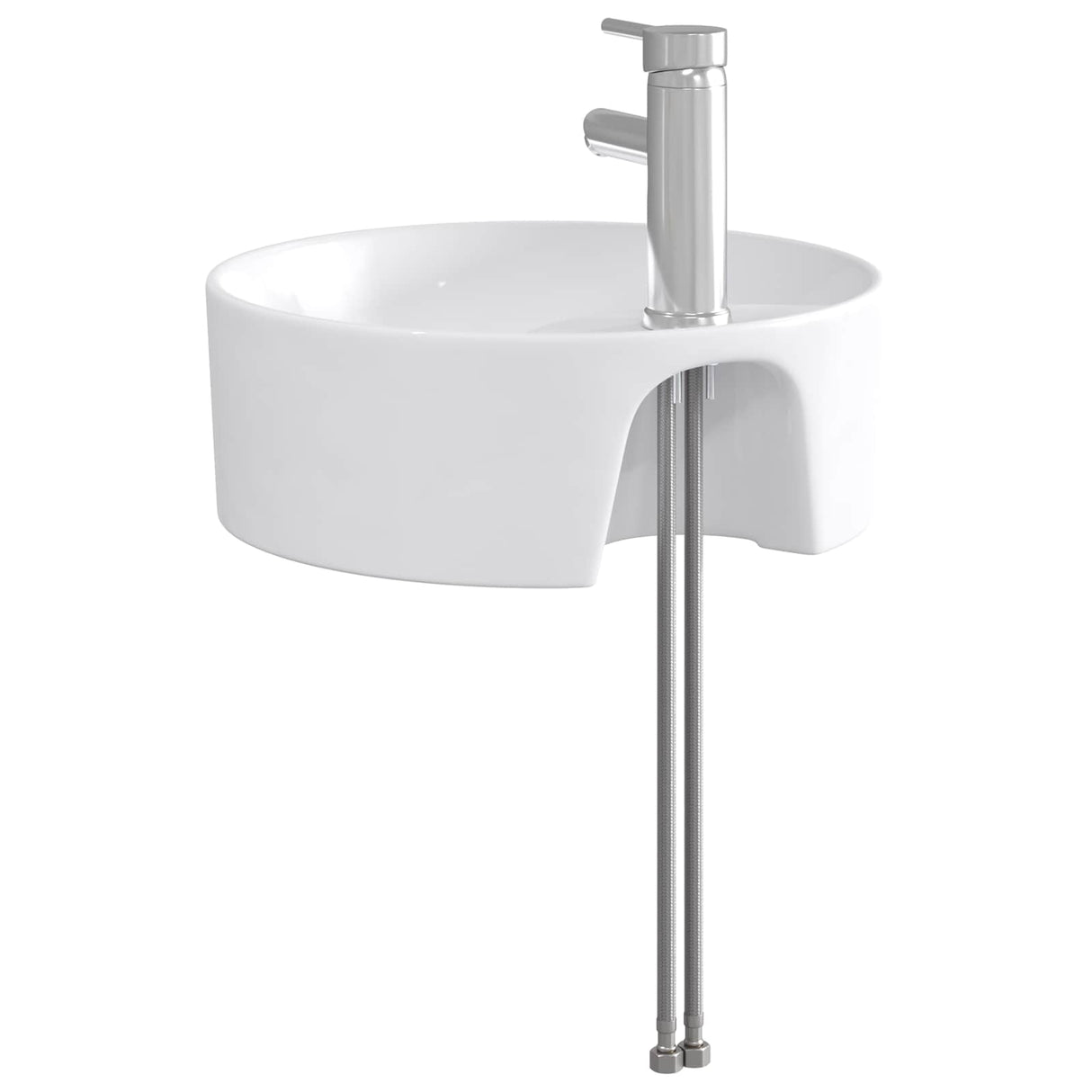 vidaXL Badwasbak Chroom 40,5 x 40,5 x 15 cm Metaal