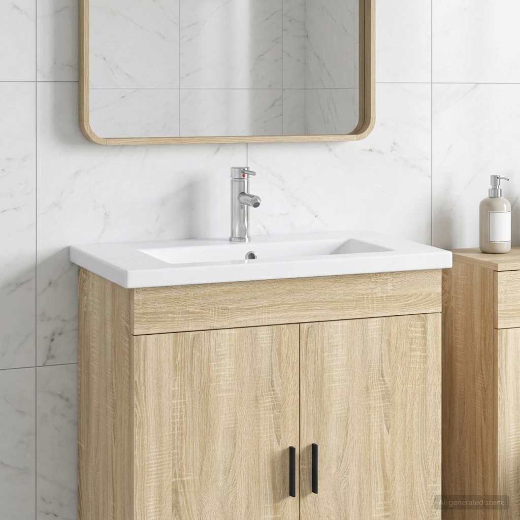 vidaXL Bathroom Sink Chrome 61 x 40 x 16.5 cm Metal
