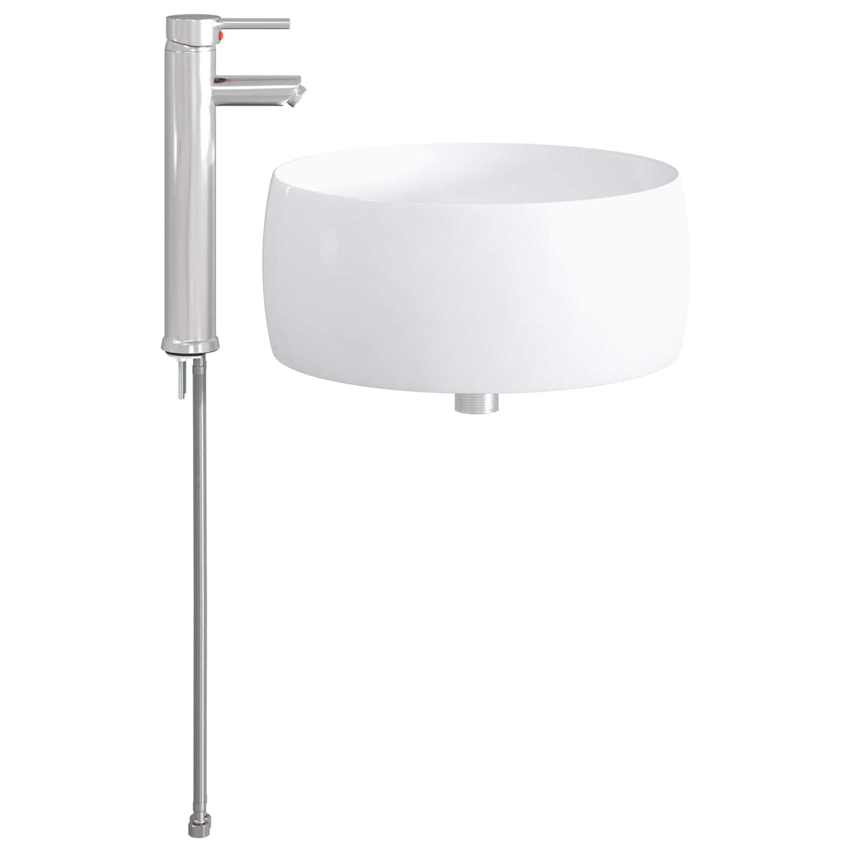 vidaXL Bathroom Sink Chrome 38.5 x 38.5 x 16 cm Metal