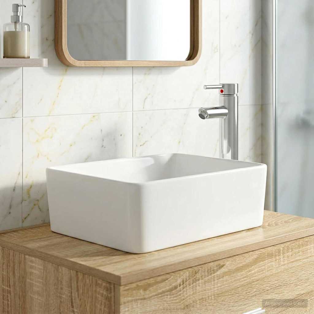 vidaXL Bathroom Sink Chrome 40.5 x 30.5 x 13 cm Metal