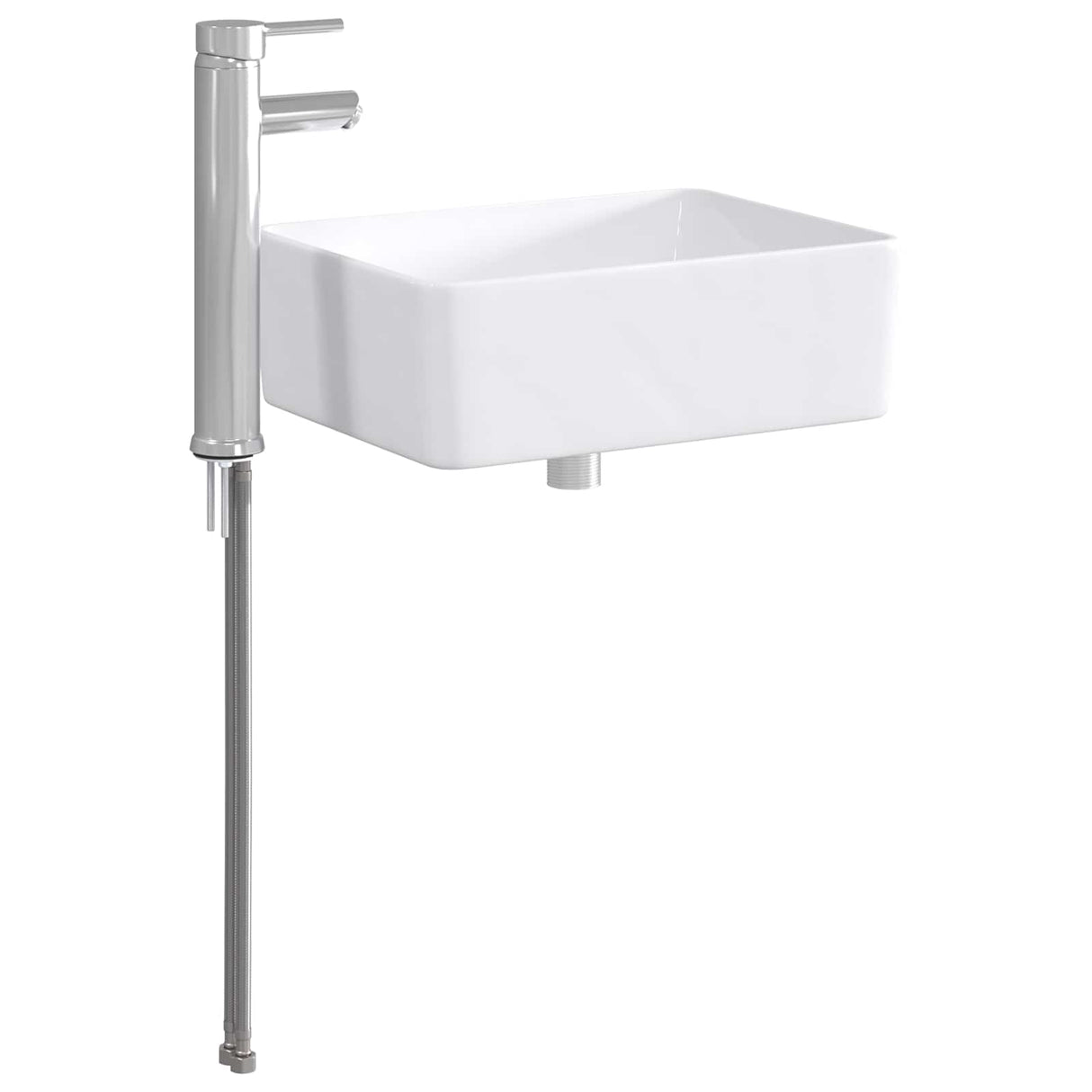 vidaXL Bathroom Sink Chrome 40.5 x 30.5 x 13 cm Metal