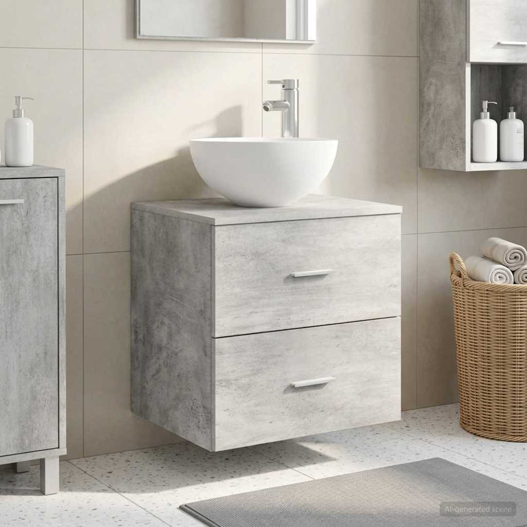 vidaXL Wandgemonteerde Waskom Vanity Wit 49,5 x 35 x 63 cm