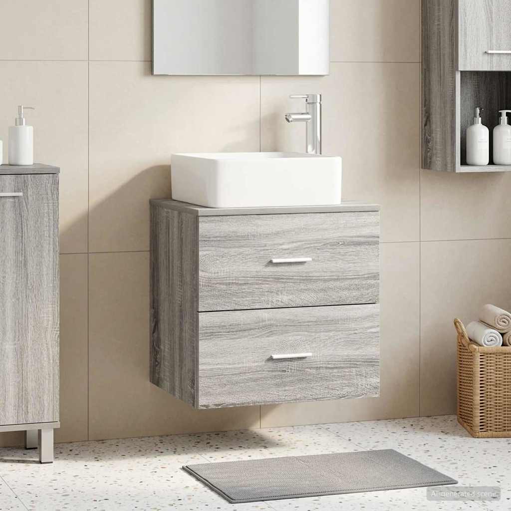 vidaXL Wandgemonteerde wastafel van een meubel Wit 49,5 x 41 x 63 cm