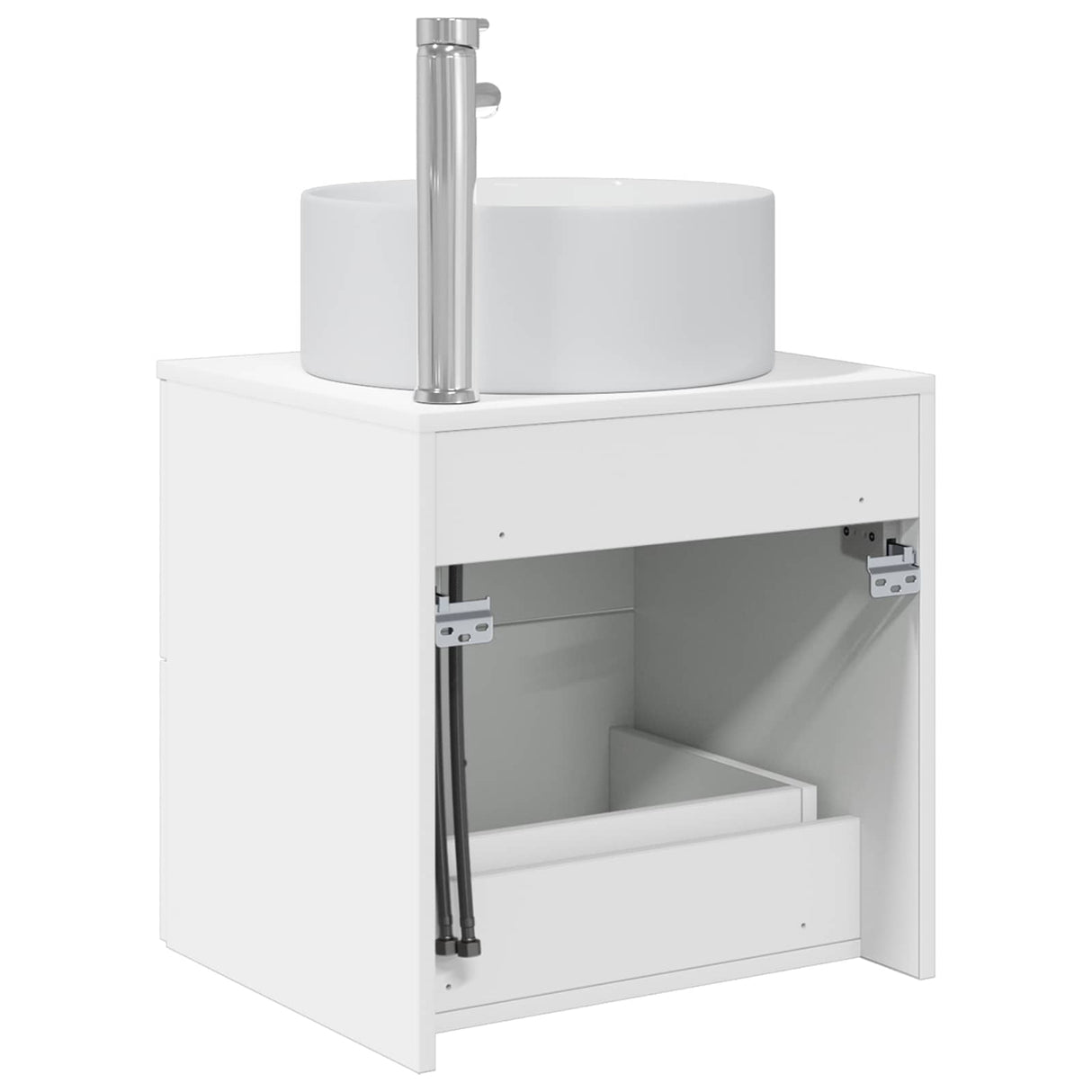 vidaXL Wandgemonteerde wastafel van een meubel Wit