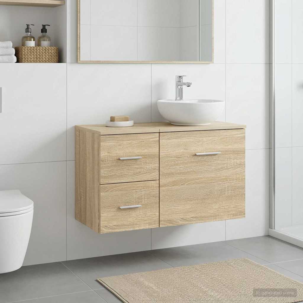 vidaXL Bathroom Cabinet Mid-level White 30 x 35 x 50 cm Engineered Wood