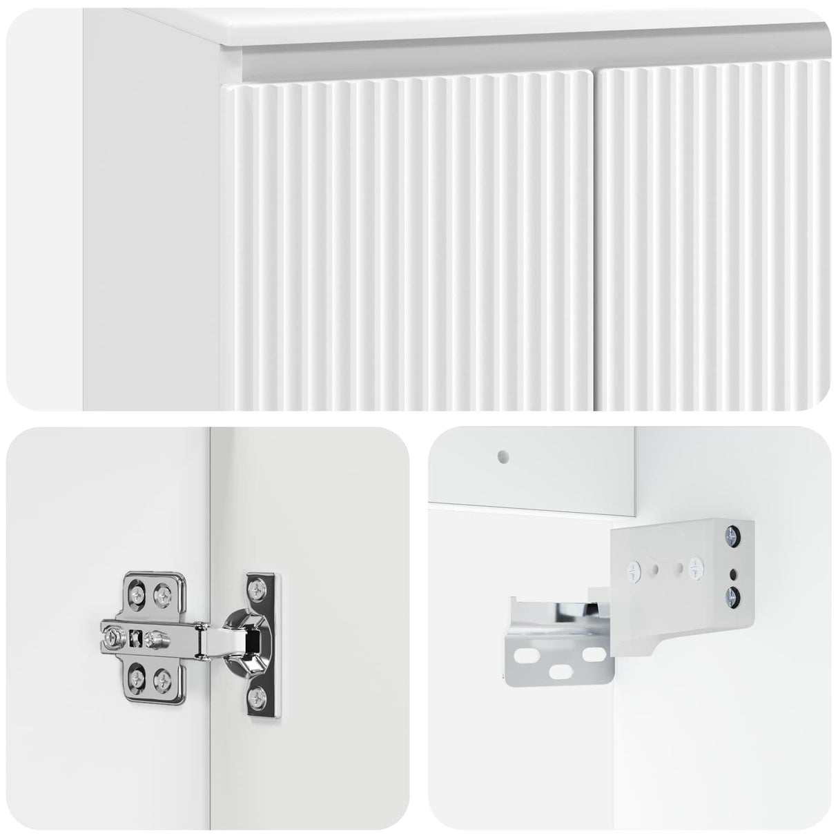 vidaXL Wandgemonteerde wastafel van een meubel Wit 49,5 x 35 x 63 cm