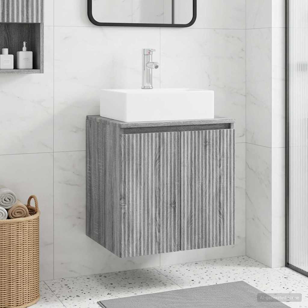 vidaXL Wandgemonteerde wastafel van een meubel Wit 49,5 x 41 x 62,5 cm
