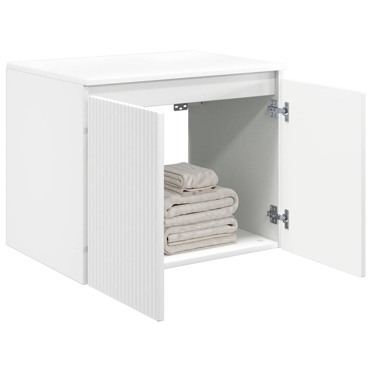 vidaXL Wandgemonteerde Badkamerkast Wit 62,5 x 44,5 x 50 cm