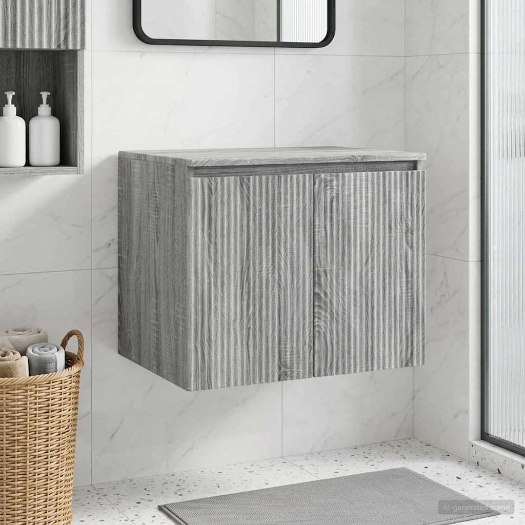 vidaXL Wandgemonteerde Badkamerkast Wit 62,5 x 44,5 x 50 cm