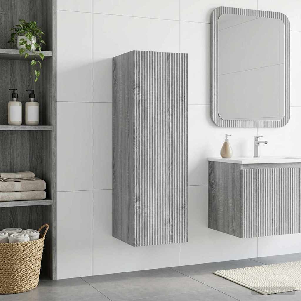 vidaXL Wandgemonteerde Badkamerkast Wit 33 x 34,5 x 160 cm