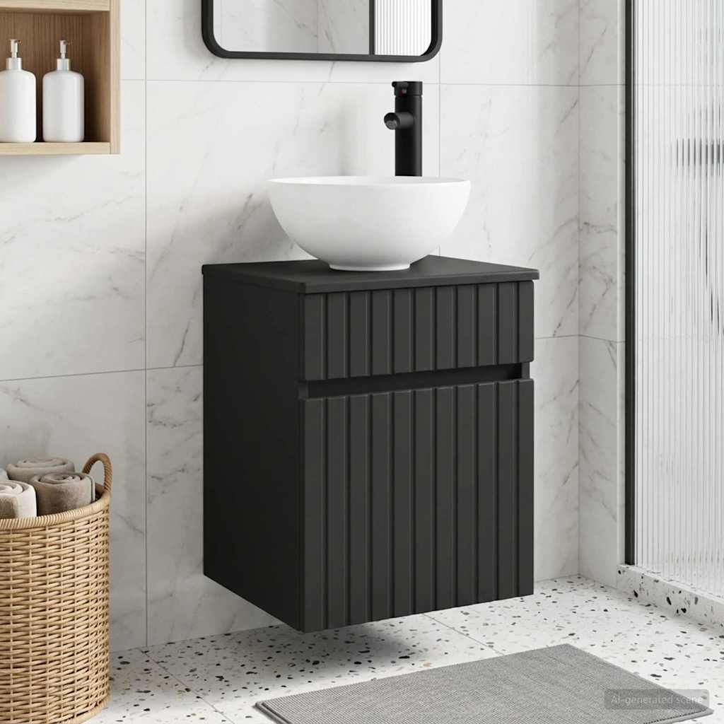 vidaXL Wall-Mounted Washbasin Cabinet White 39 x 41 x 64.5 cm