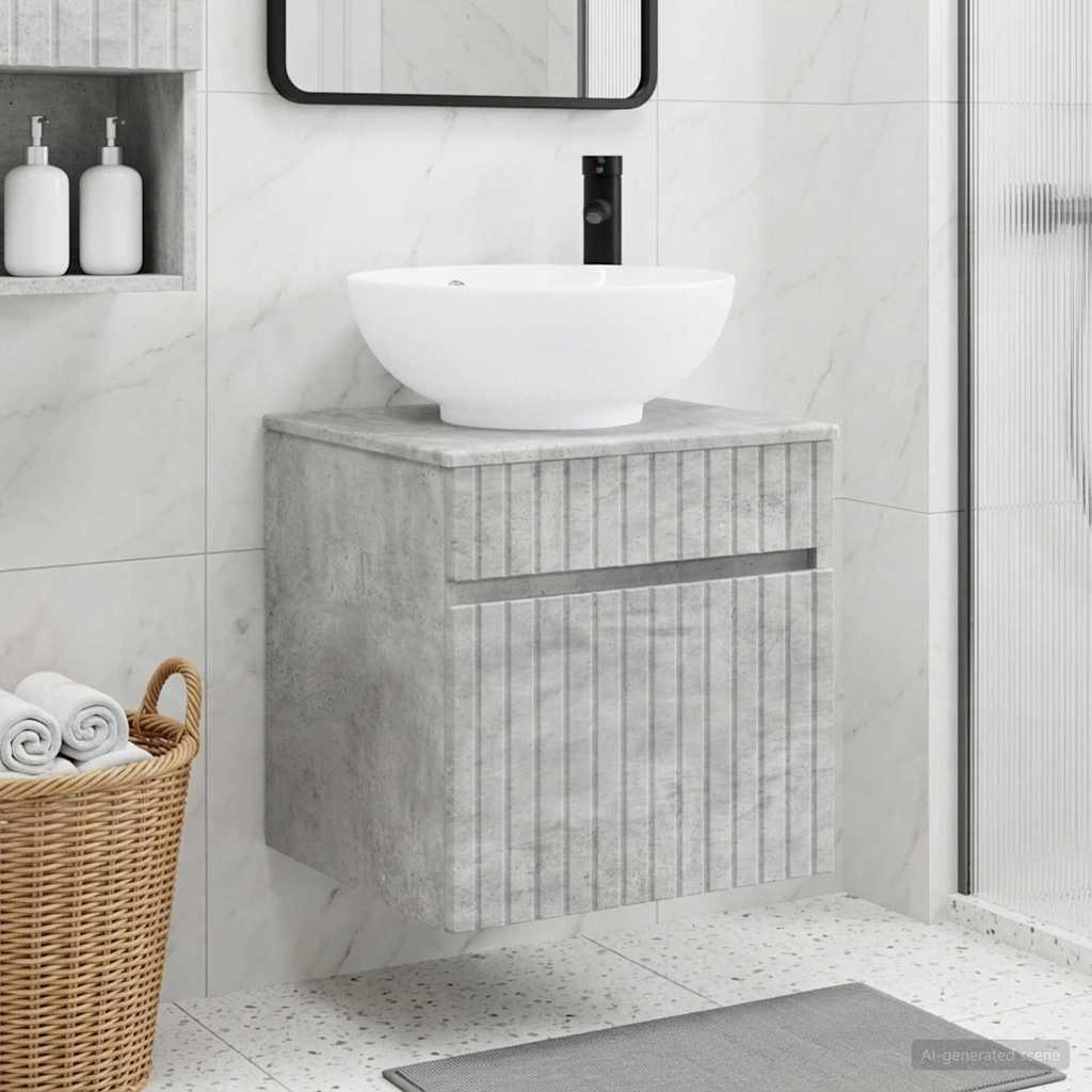 vidaXL Wall-mounted Washbasin Cabinet White 49 x 44.5 x 66.5 cm