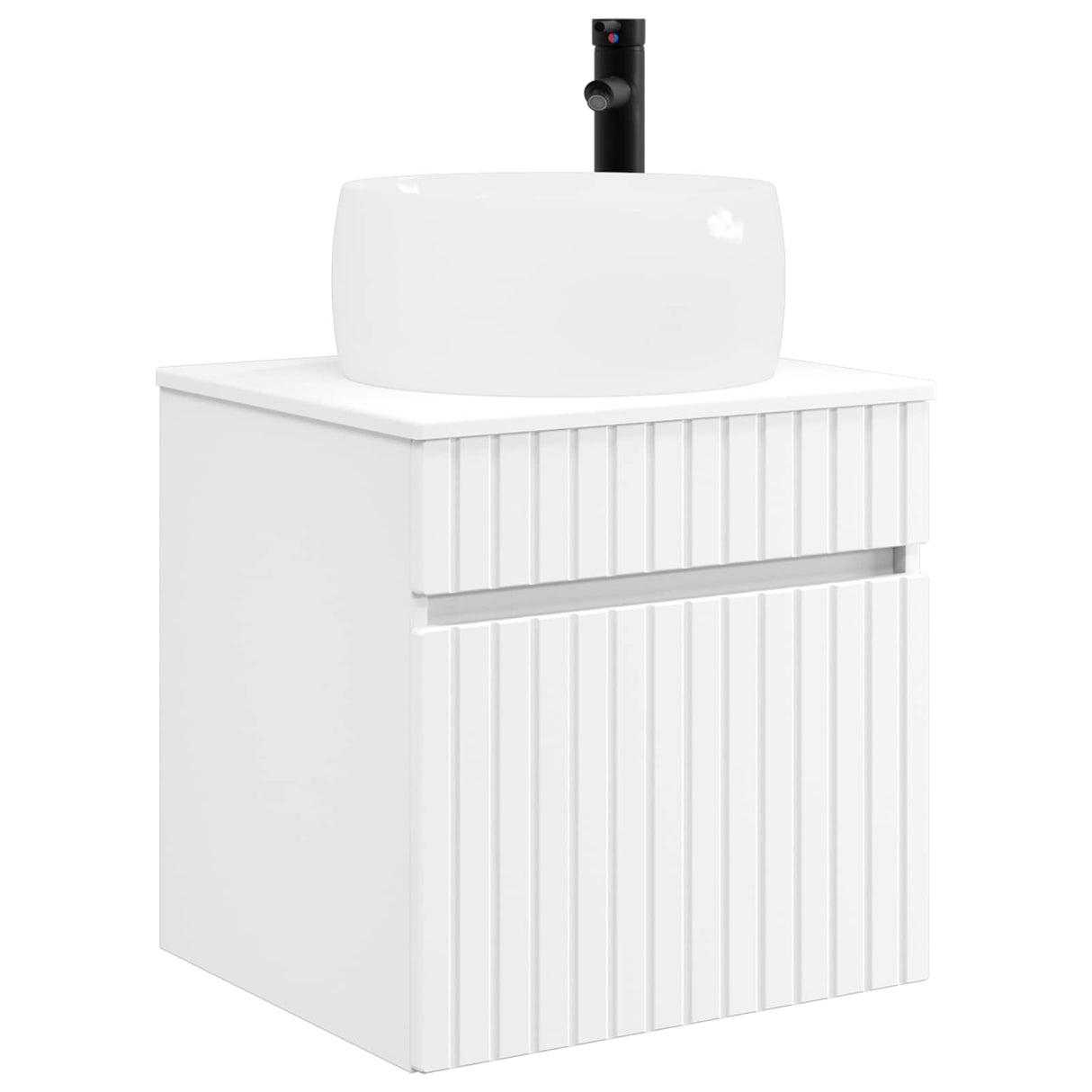 vidaXL Wandgemonteerde wastafelmeubel Wit 49 x 44,5 x 66 cm