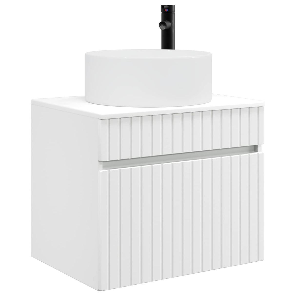 vidaXL Wall-Mounted Bathroom Cabinet White 59 x 44.5 x 50 cm Engineered Wood
