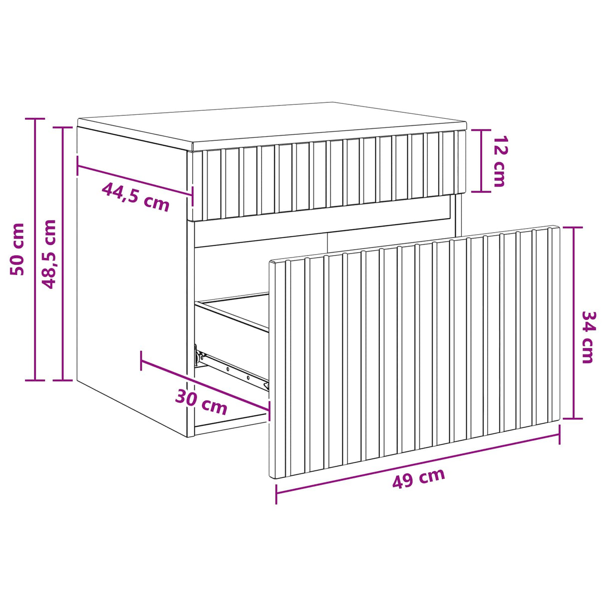 vidaXL Wall-Mounted Bathroom Cabinet White 59 x 44.5 x 50 cm Engineered Wood