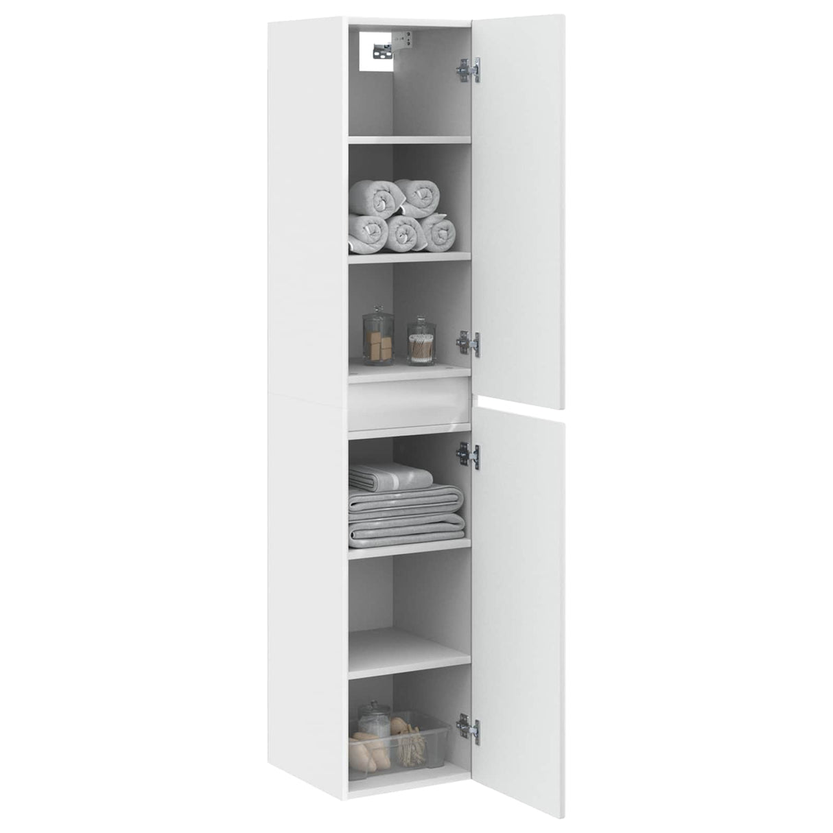 vidaXL Wandgemonteerde Badkamerkast Wit 33 x 34,5 x 160 cm