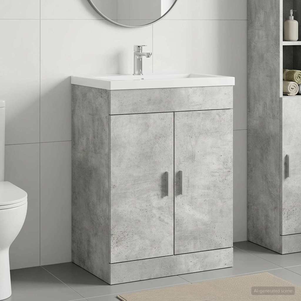 vidaXL Badkamer Onder Het Wastafel Kast Wit 56 x 37,5 x 81 cm