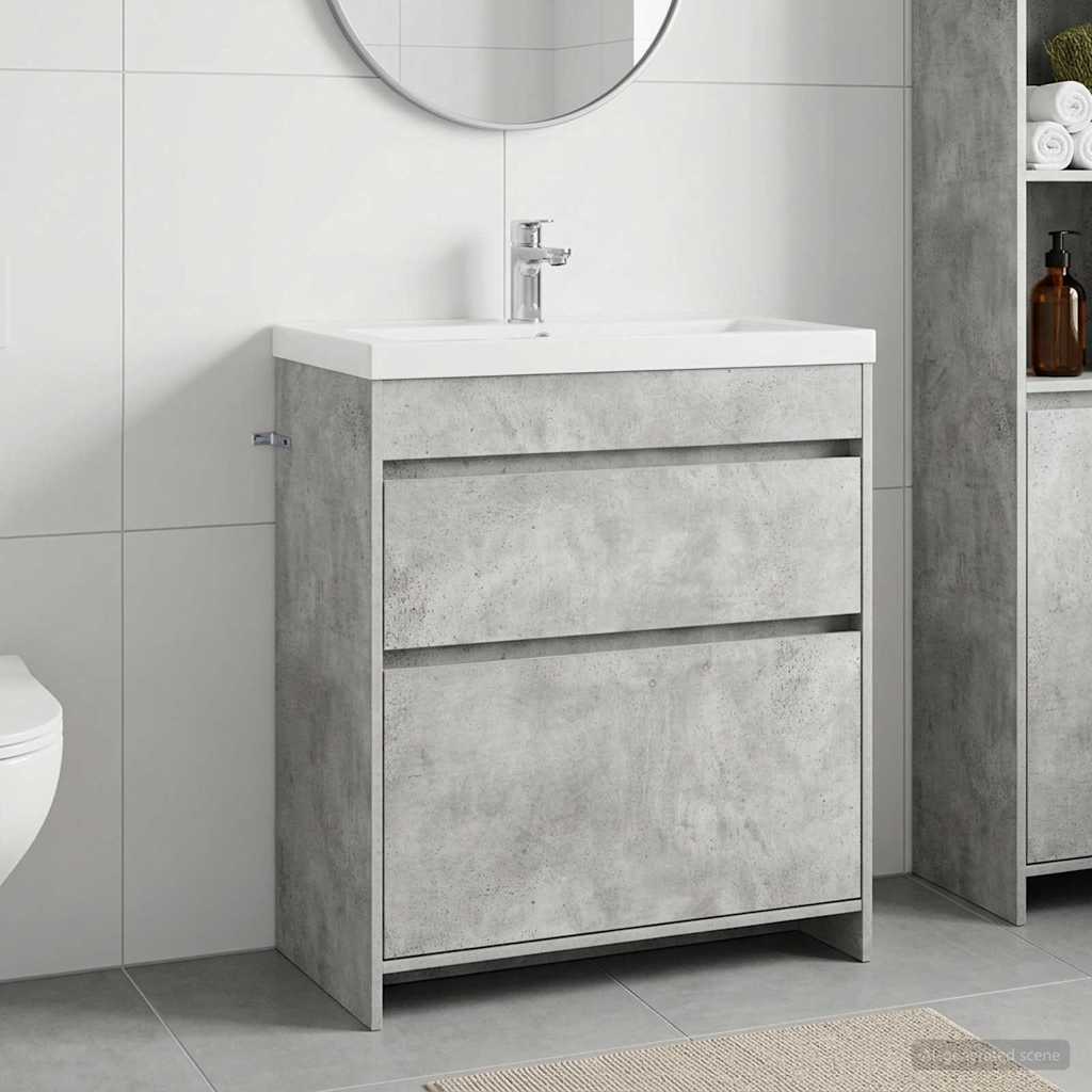 vidaXL Badkamer Onder Het Wastafel Kast Wit 56 x 37,5 x 81 cm