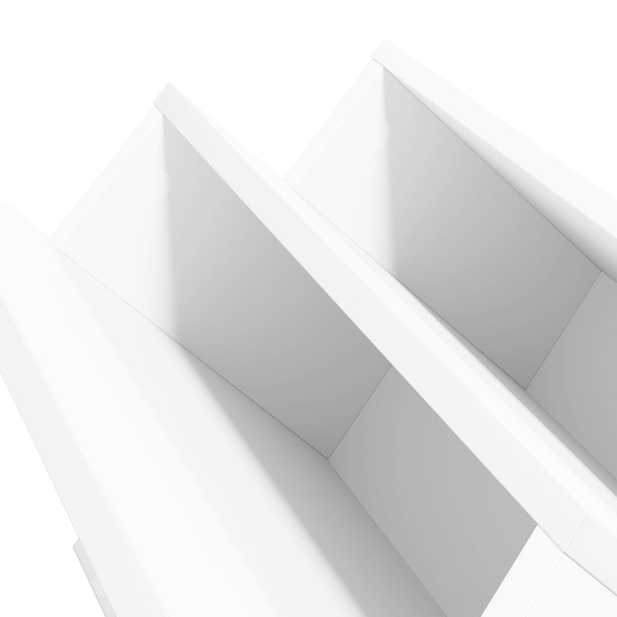 vidaXL Tijdschriftenrek met plank Wit 53 x 40 x 28.5 cm Bewerkt hout
