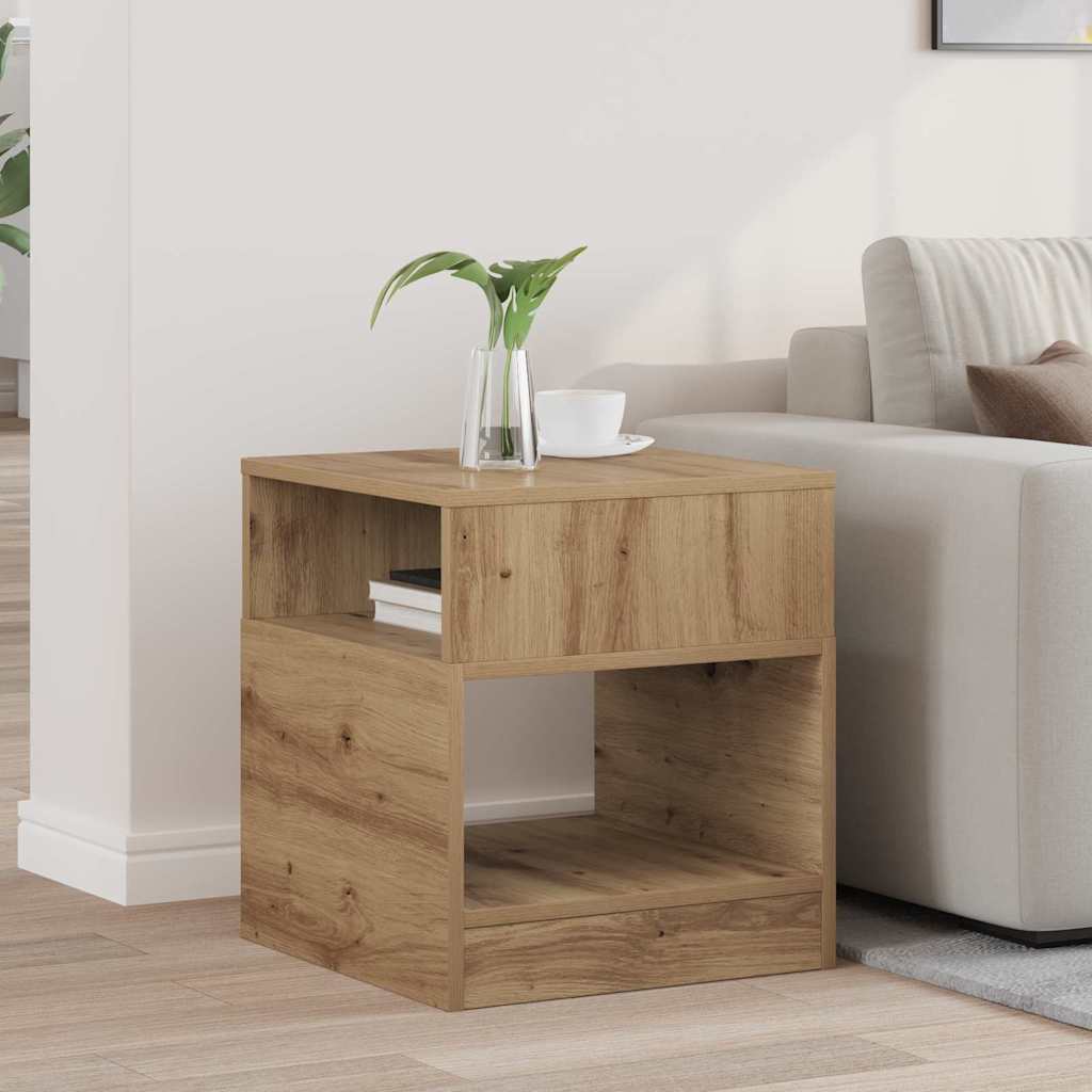 vidaXL Bijzettafel Wit 30,5 x 30 x 45 cm Bewerkt hout