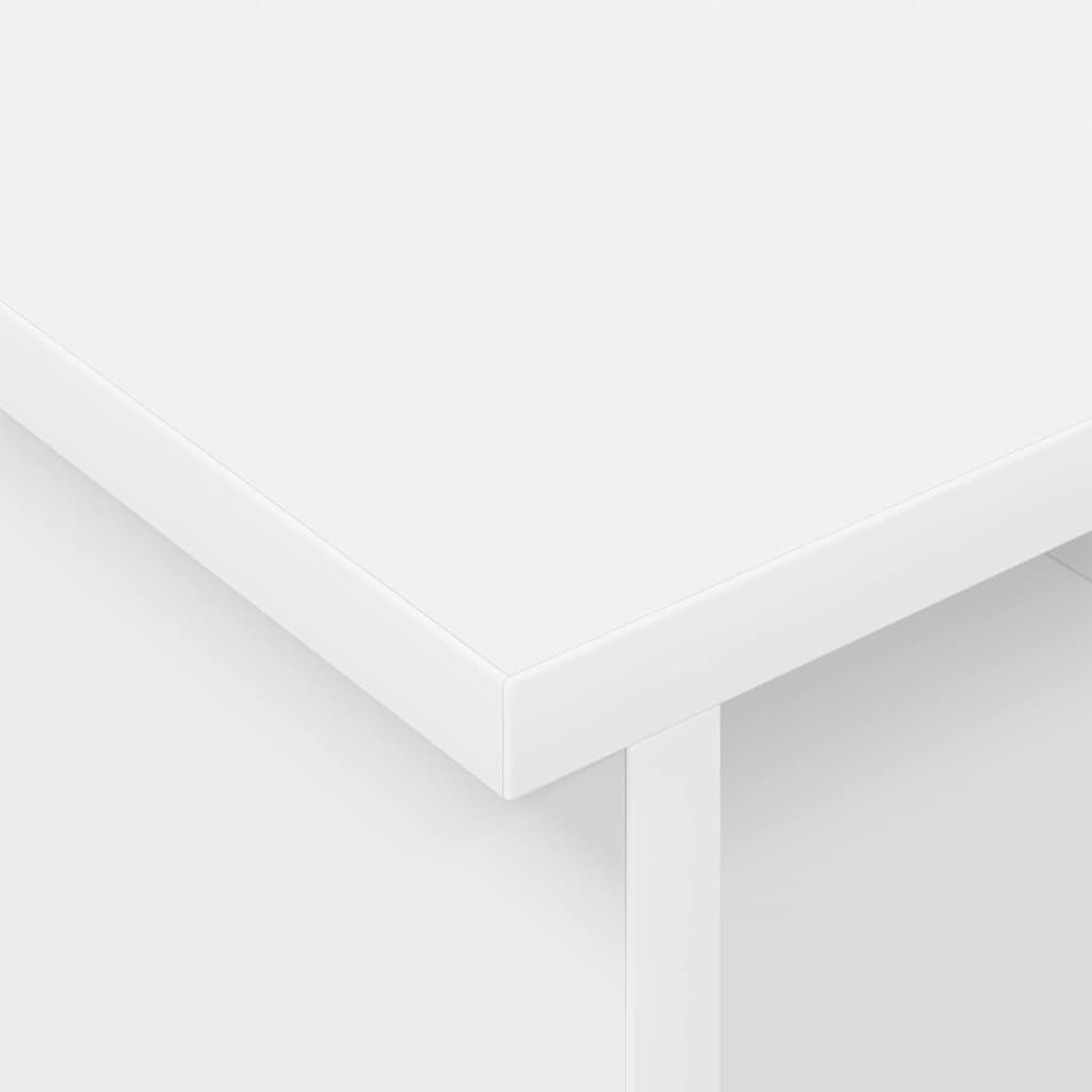 vidaXL TV Stand Wit 100 x 35 x 35 cm Bewerkt hout