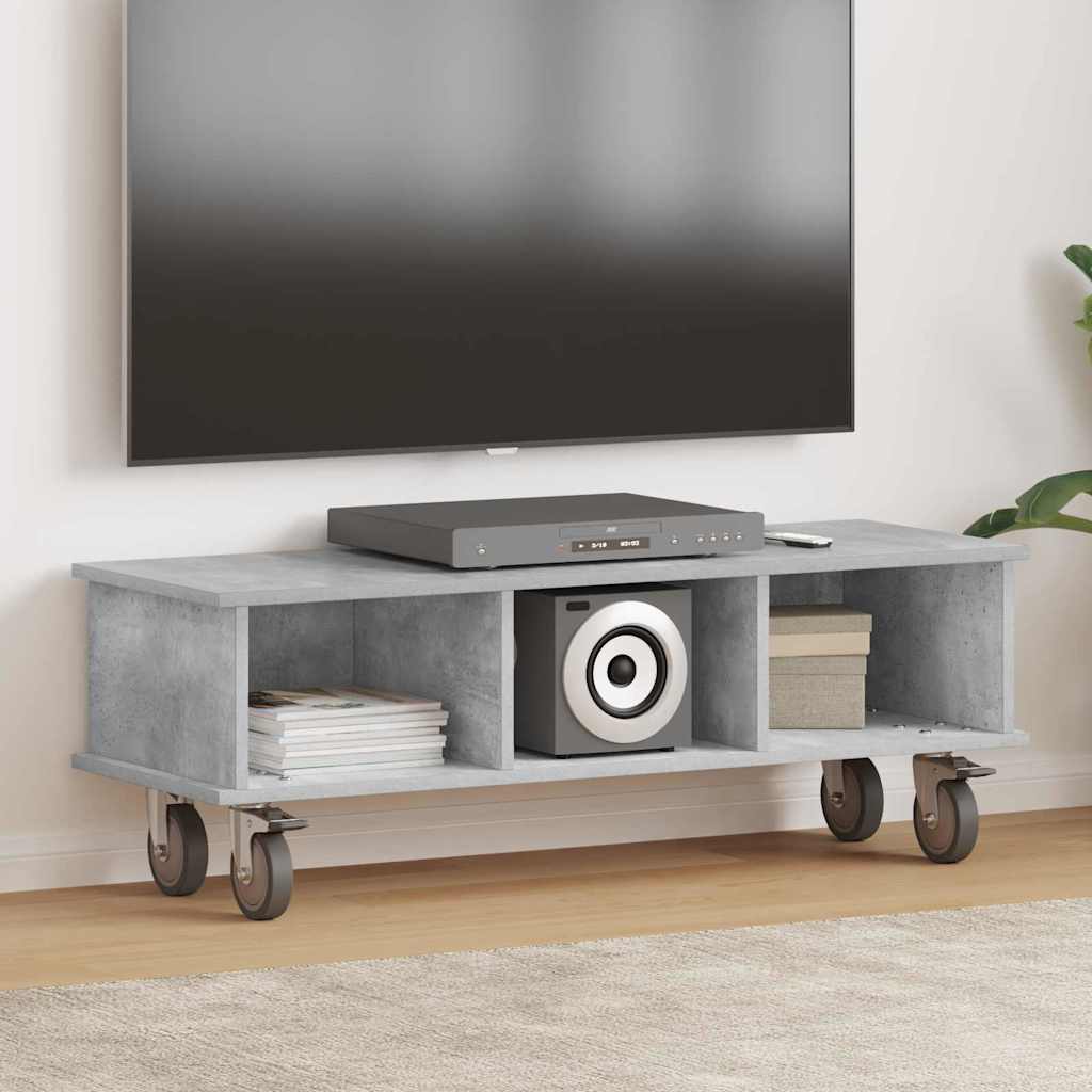 vidaXL TV Stand Wit 100 x 35 x 35 cm Bewerkt hout