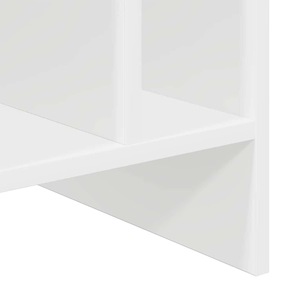 vidaXL Platenkast met plank Wit 78,5 x 35 x 45 cm Bewerkt hout