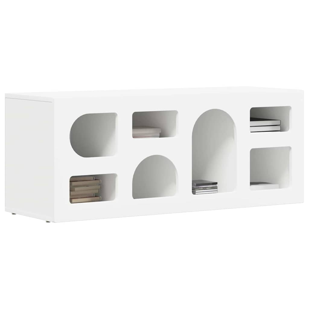 vidaXL TV Kast Wit 100 x 35 x 40 cm Bewerkt hout