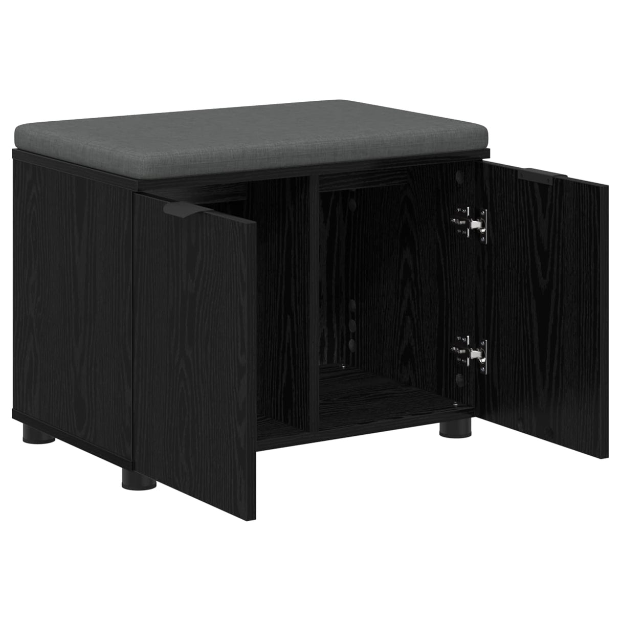 vidaXL Hallenbank Wit 60 x 38 x 46 cm Geengineerd Hout en Stof