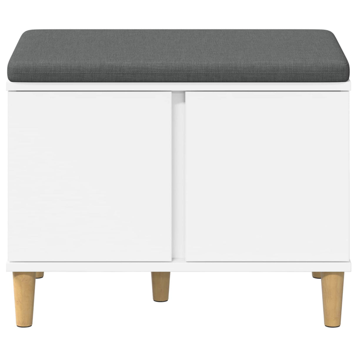vidaXL Hallway Bench White 60 x 38 x 46 cm Engineered Wood and Fabric