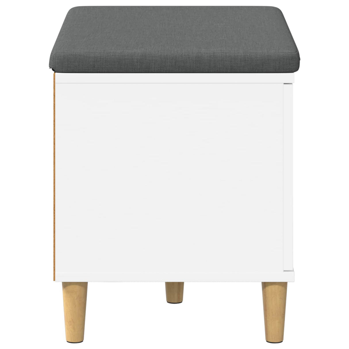 vidaXL Hallway Bench White 60 x 38 x 46 cm Engineered Wood and Fabric