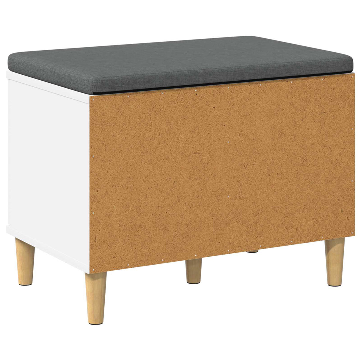 vidaXL Hallway Bench White 60 x 38 x 46 cm Engineered Wood and Fabric