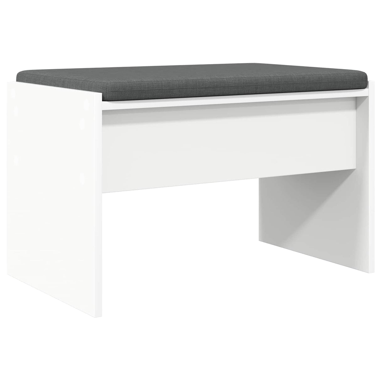 vidaXL Hallway Bench with Cushion White 63 x 38 x 40 cm