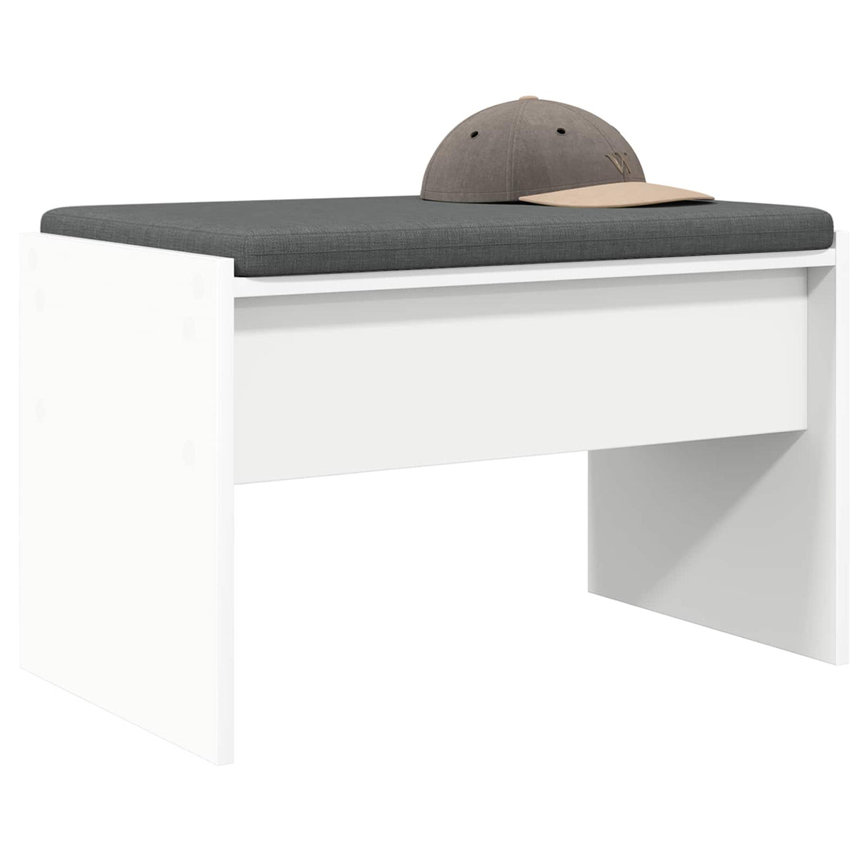 vidaXL Hallway Bench with Cushion White 63 x 38 x 40 cm