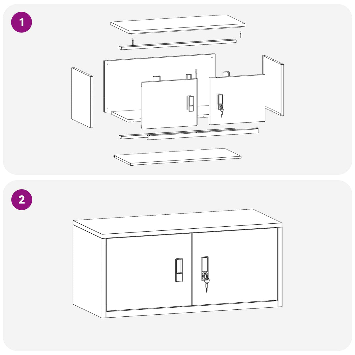 vidaXL Opbergkast Zwart 90 x 40 x 140 cm Staal