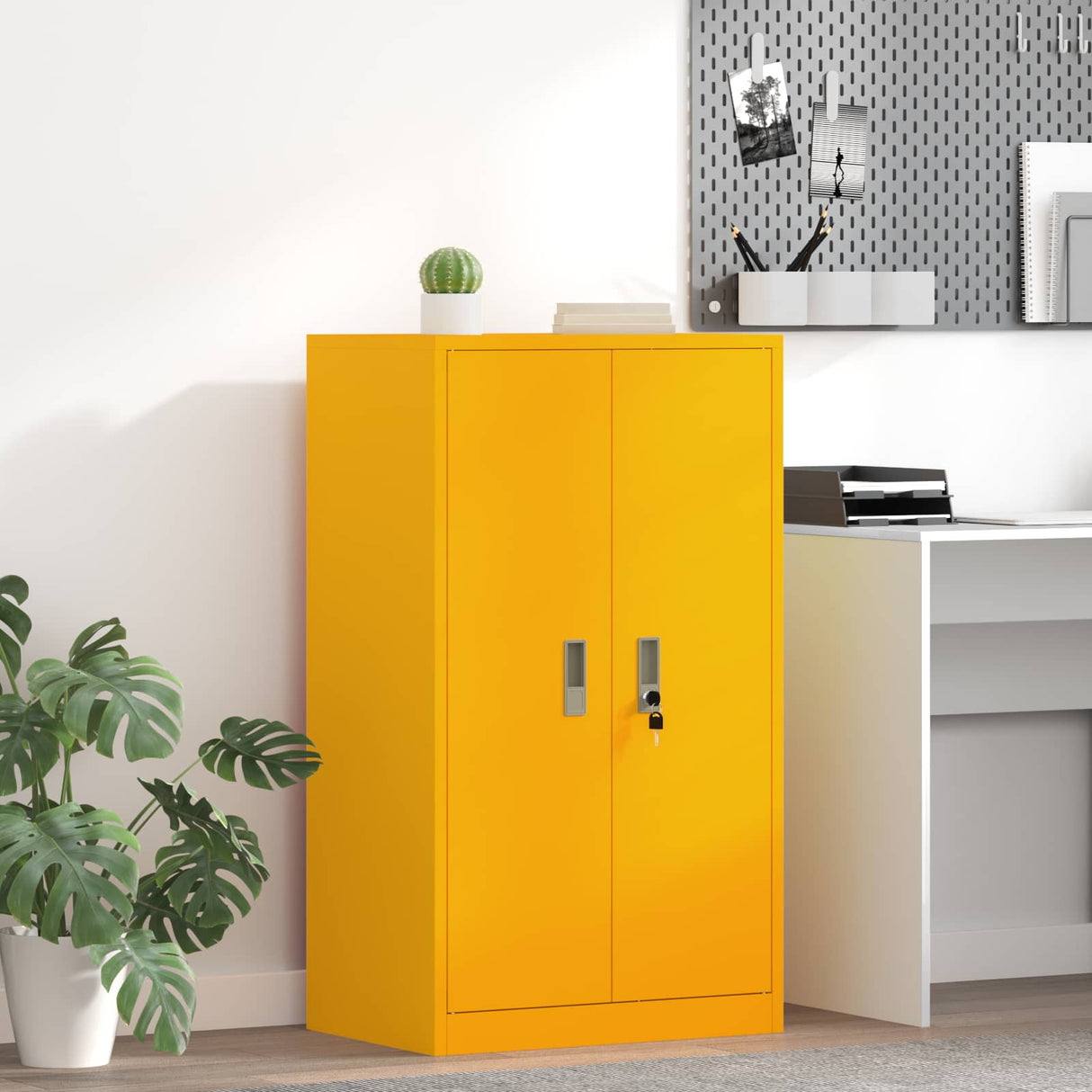 vidaXL Opbergkast Zwart 90 x 40 x 140 cm Staal