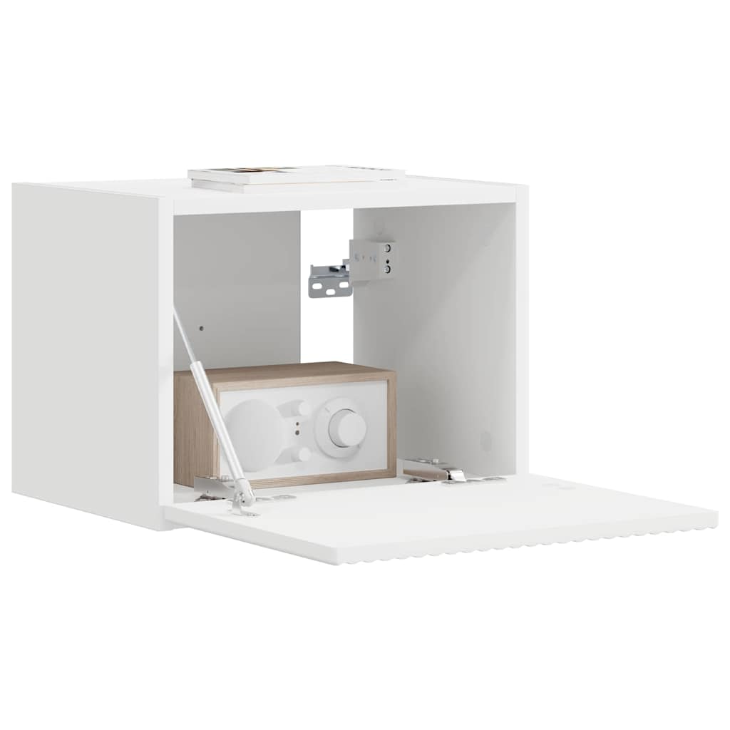 vidaXL TV Wandkast Wandgemonteerd Wit 39 x 31 x 29,5 cm Bewerkt hout