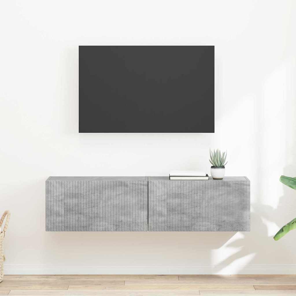 vidaXL TV Wandkast Wandgemonteerd Wit 39 x 31 x 29,5 cm Bewerkt hout
