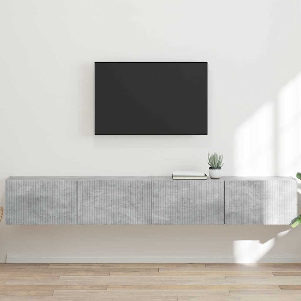 vidaXL TV Wandkast Wandgemonteerd Wit 39 x 31 x 29,5 cm Bewerkt hout