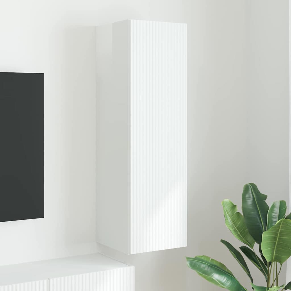 vidaXL TV Wandkast Wandgemonteerd Wit 30 x 31 x 40 cm Bewerkt hout