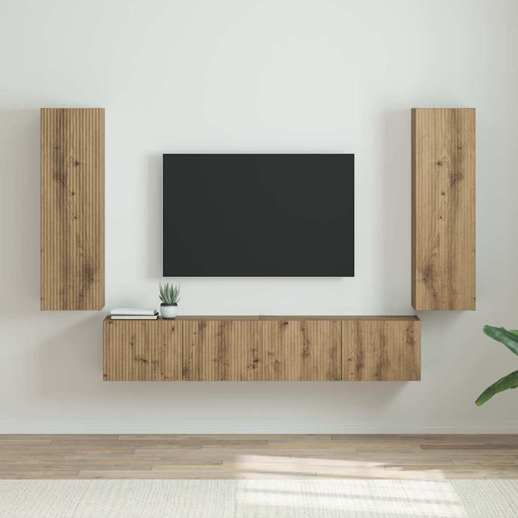 vidaXL TV Wandkast Wandgemonteerd Wit 30 x 31 x 40 cm Bewerkt hout