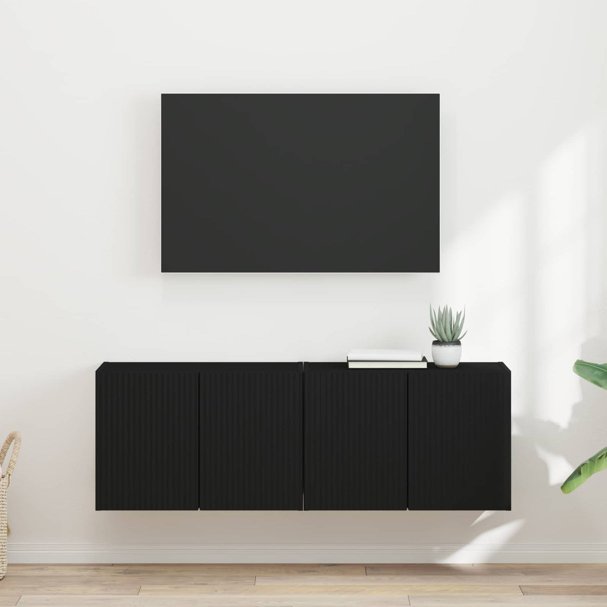 vidaXL TV Wall Cabinet Wall-Mounted White 59.5x31x40 cm Engineered Wood