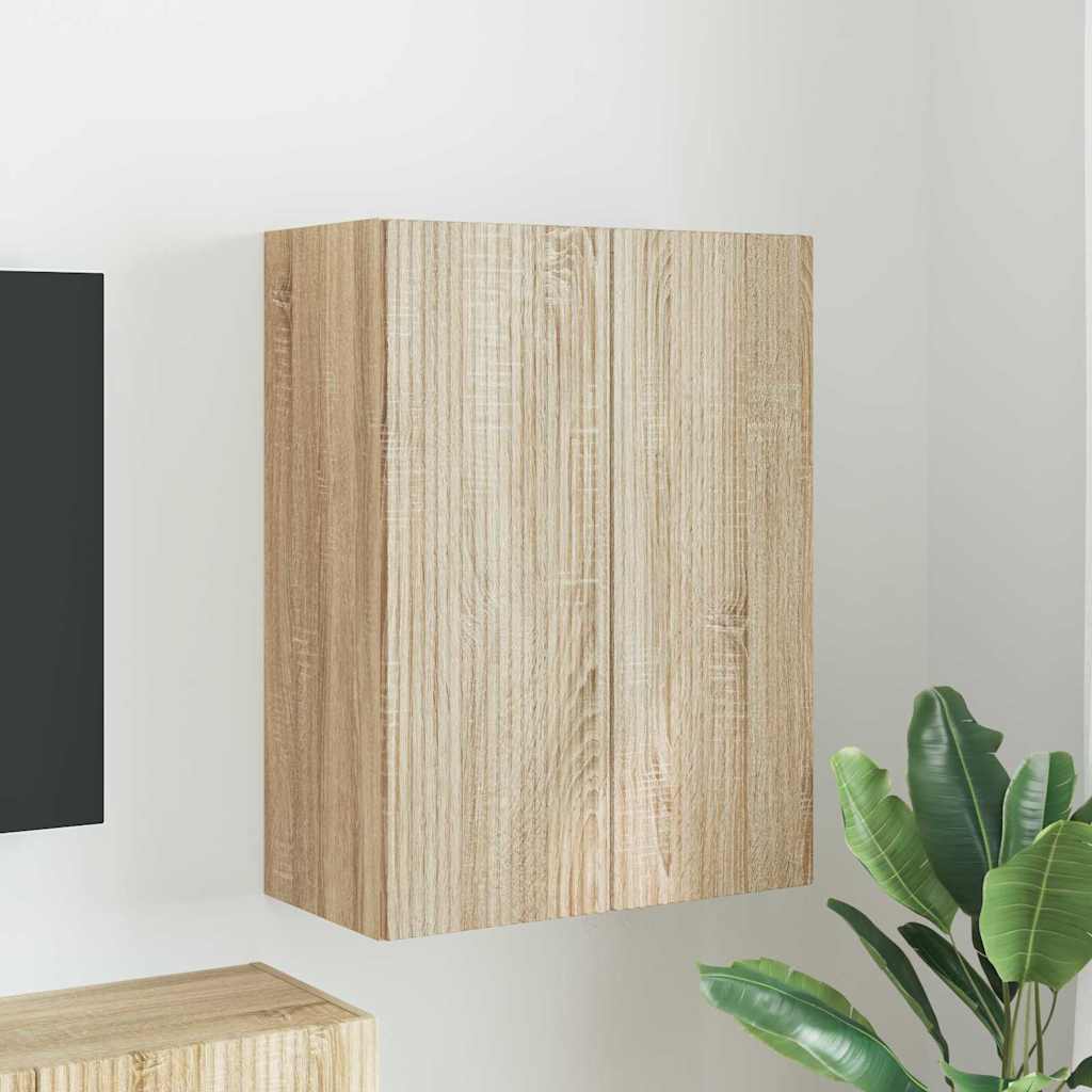 vidaXL TV Wall Cabinet Wall-Mounted White 59.5x31x40 cm Engineered Wood