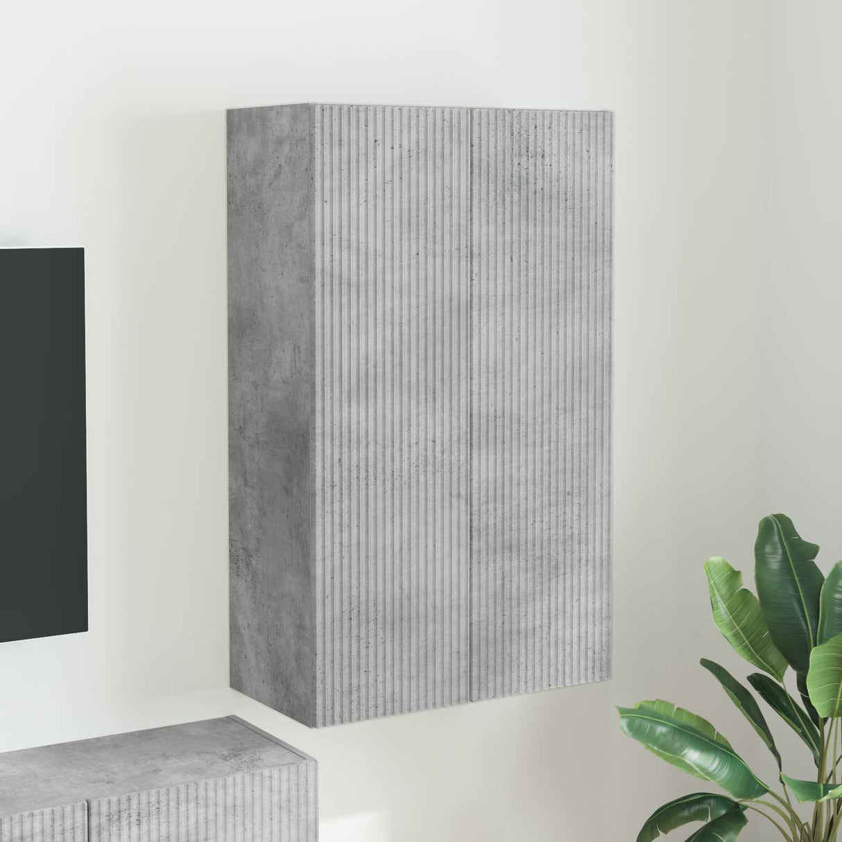vidaXL TV Wall Cabinet Wall-Mounted White 59.5x31x40 cm Engineered Wood