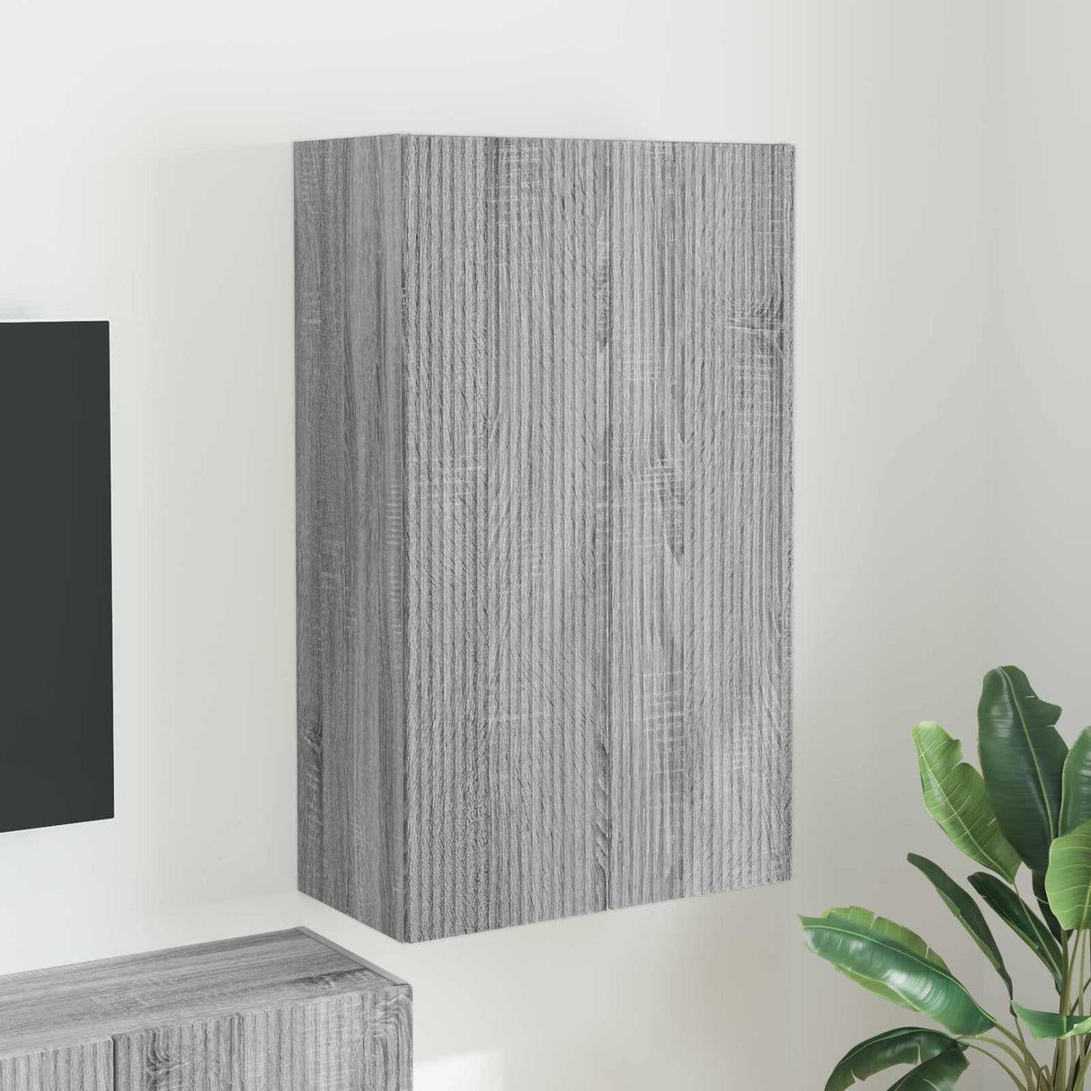 vidaXL TV Wall Cabinet Wall-Mounted White 59.5x31x40 cm Engineered Wood
