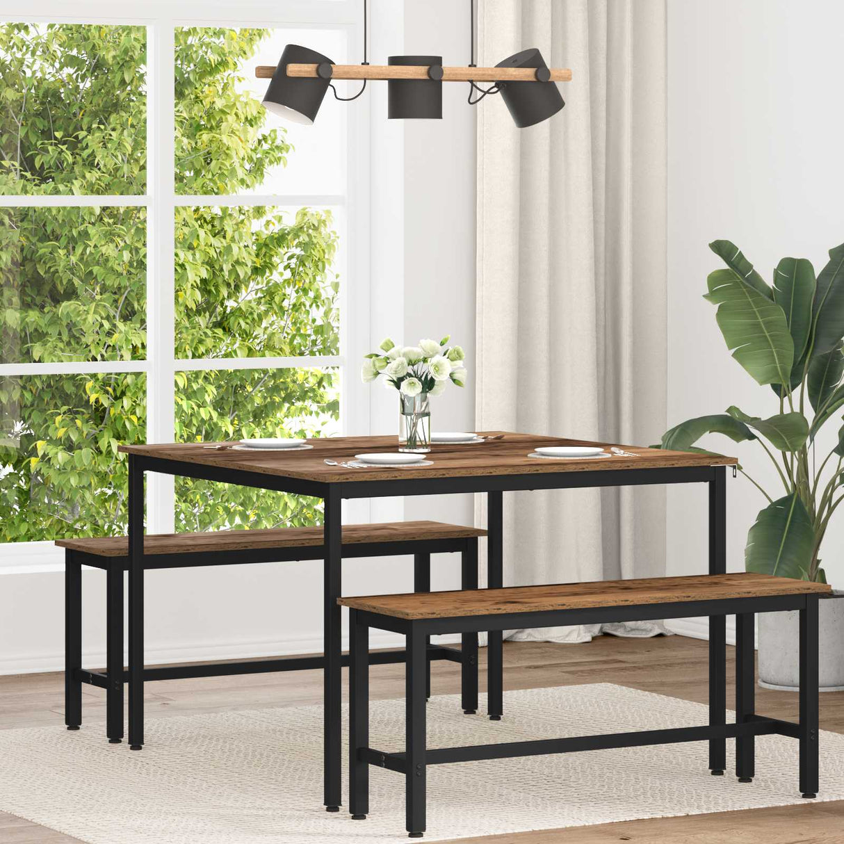 vidaXL Eettafels Bewerkt hout